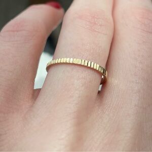 Solid Gold Eternity Ridge Ring